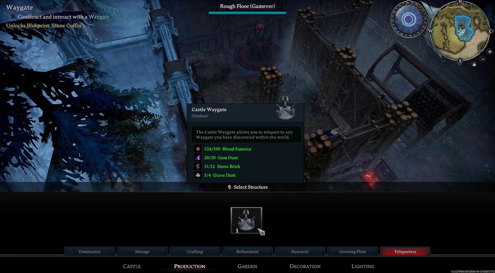 Unlock your fast-travel potential by building Waygates in V Rising.