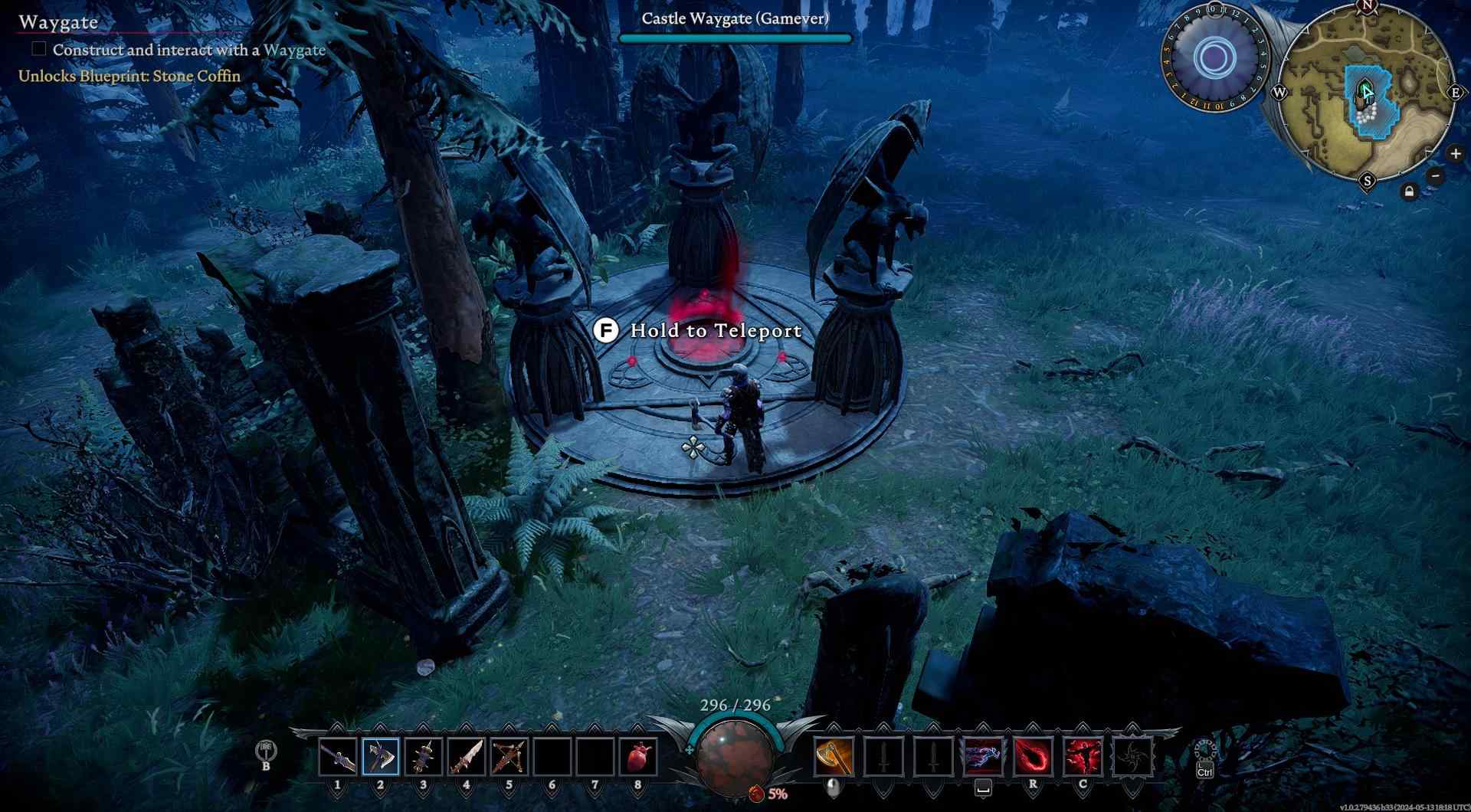 Plan Waygate placements for optimized travel routes in V Rising.