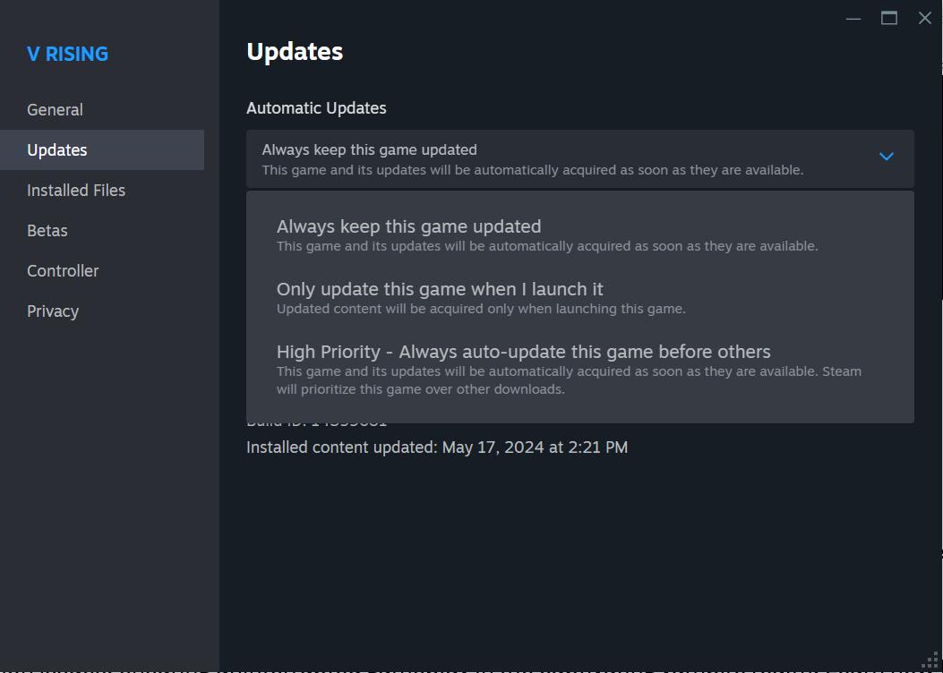 Keep track of game updates for save compatibility.