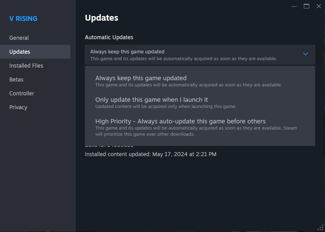 Check V Rising is updated.