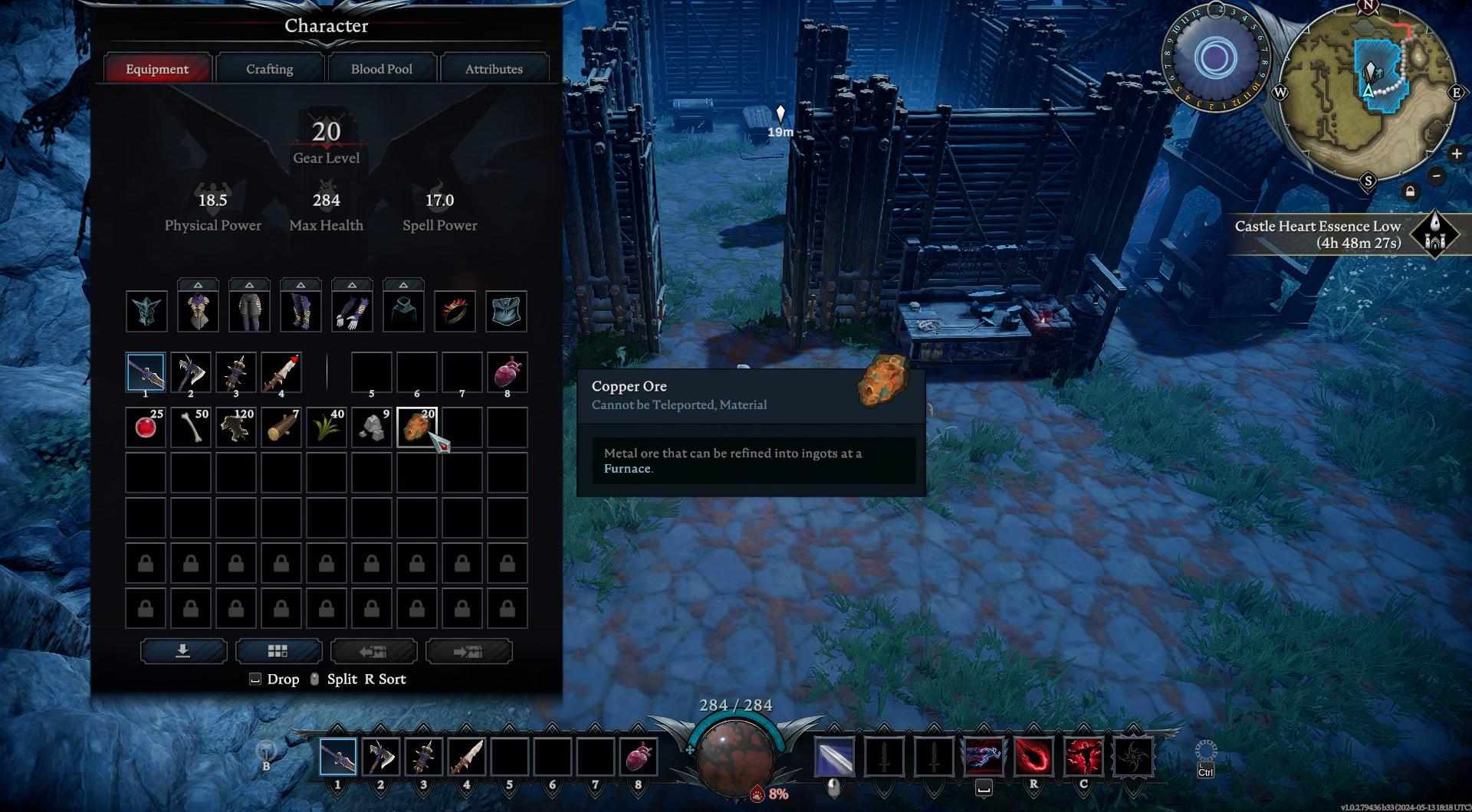 Upgrade your gear for efficient mining in V Rising!