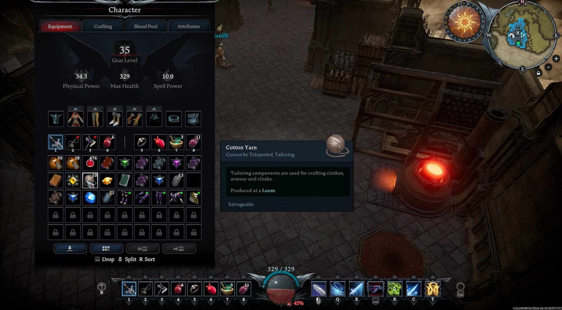 Explore cotton farms across Dunley Farmlands in V Rising.