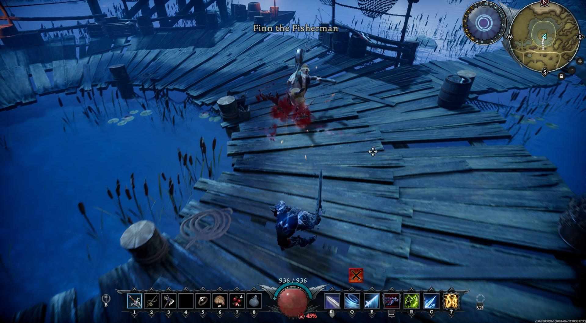 Defeat Finn the Fisherman to unlock Fishing Pole and Woodworking Bench in V Rising.