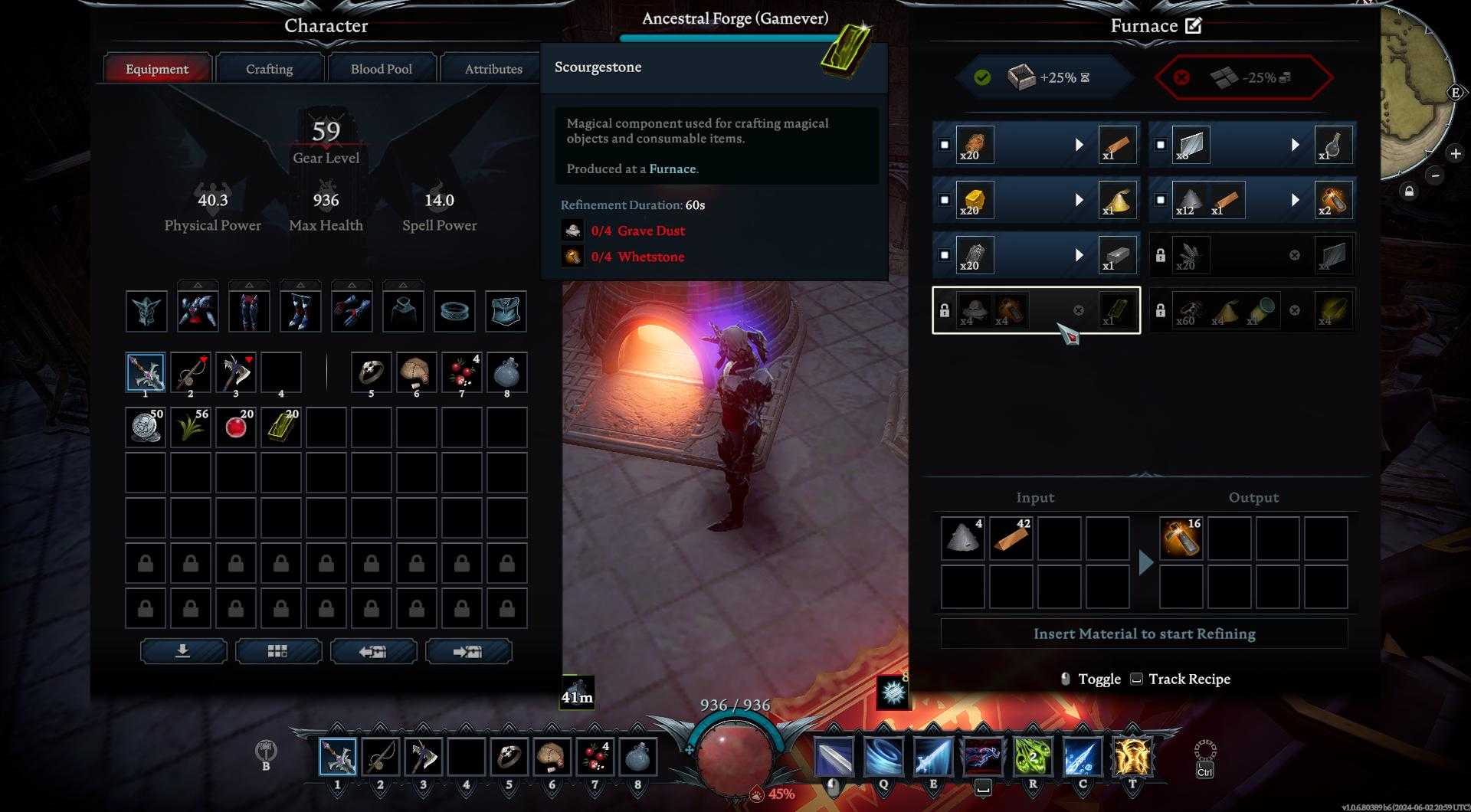 Gather ingredients and craft Scourgestones in V Rising!