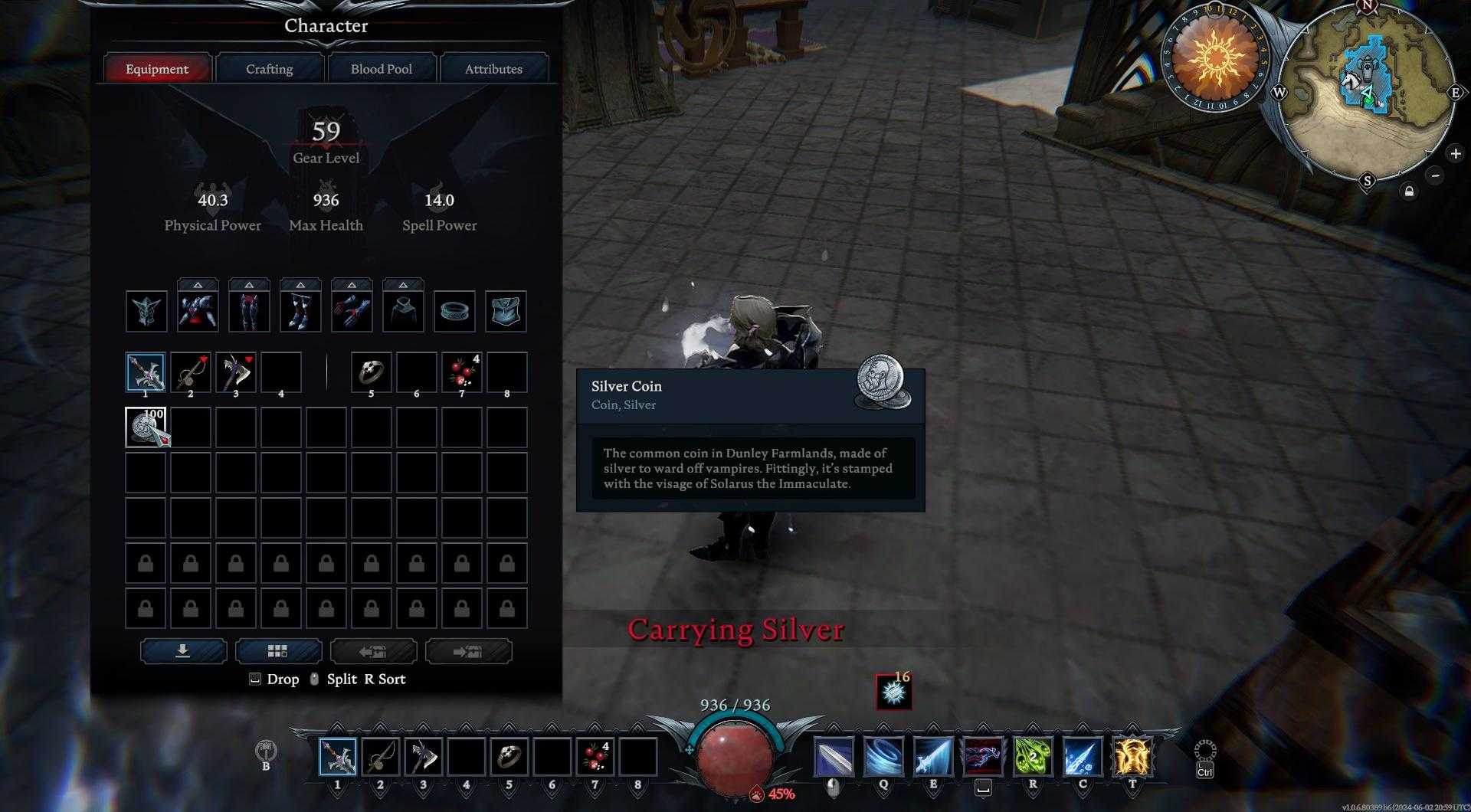 Equip Silver Resistance cloaks for added protection in V Rising.
