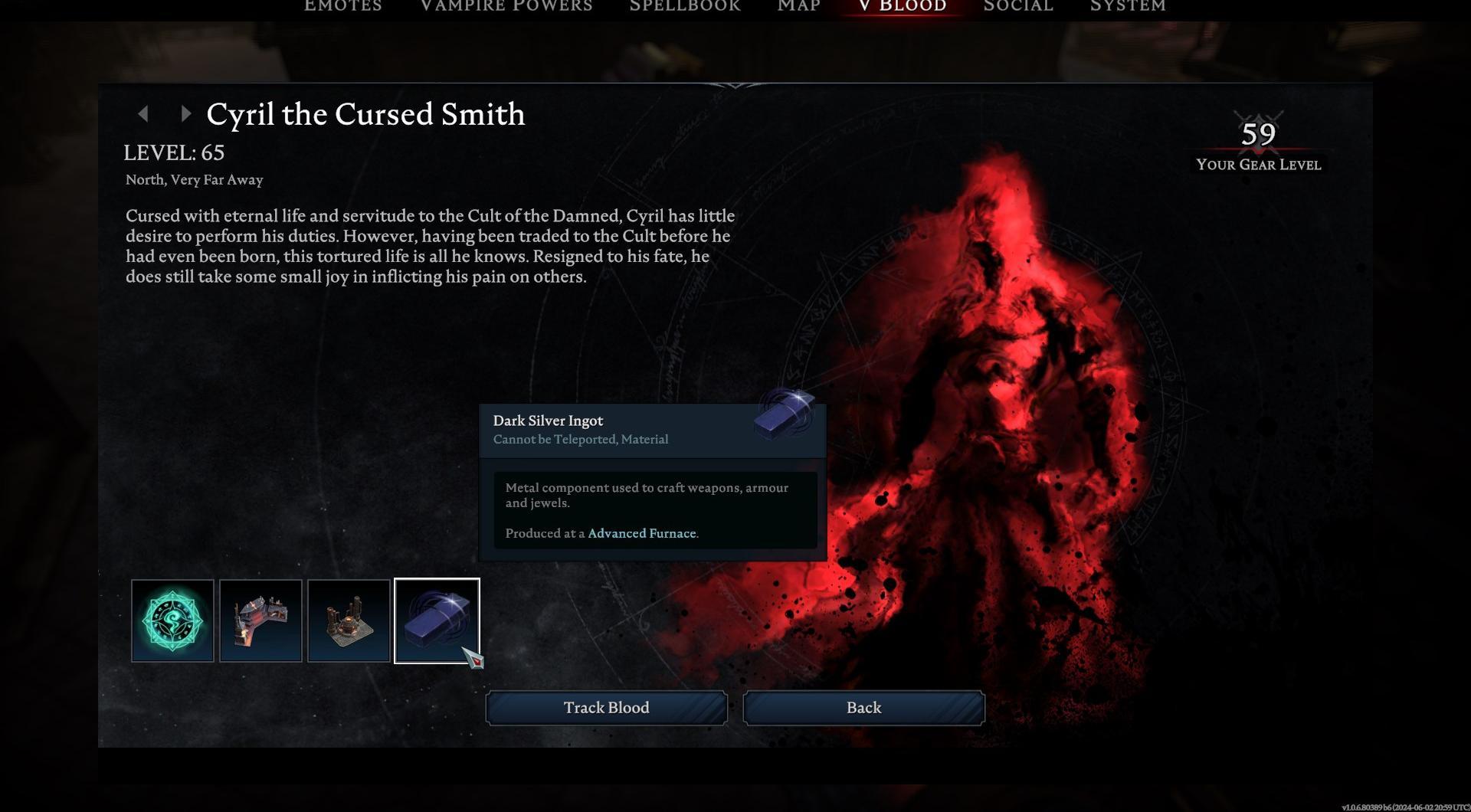 Forge Dark Silver Ingots to craft powerful weapons in V Rising.