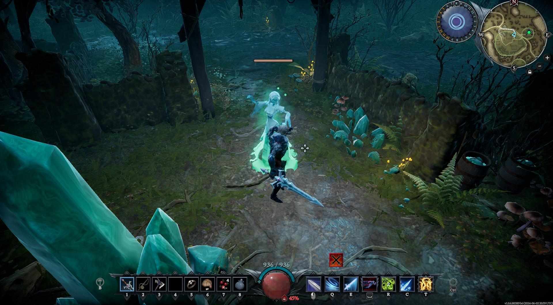 Farm banshees in the Cursed Forest in V Rising.