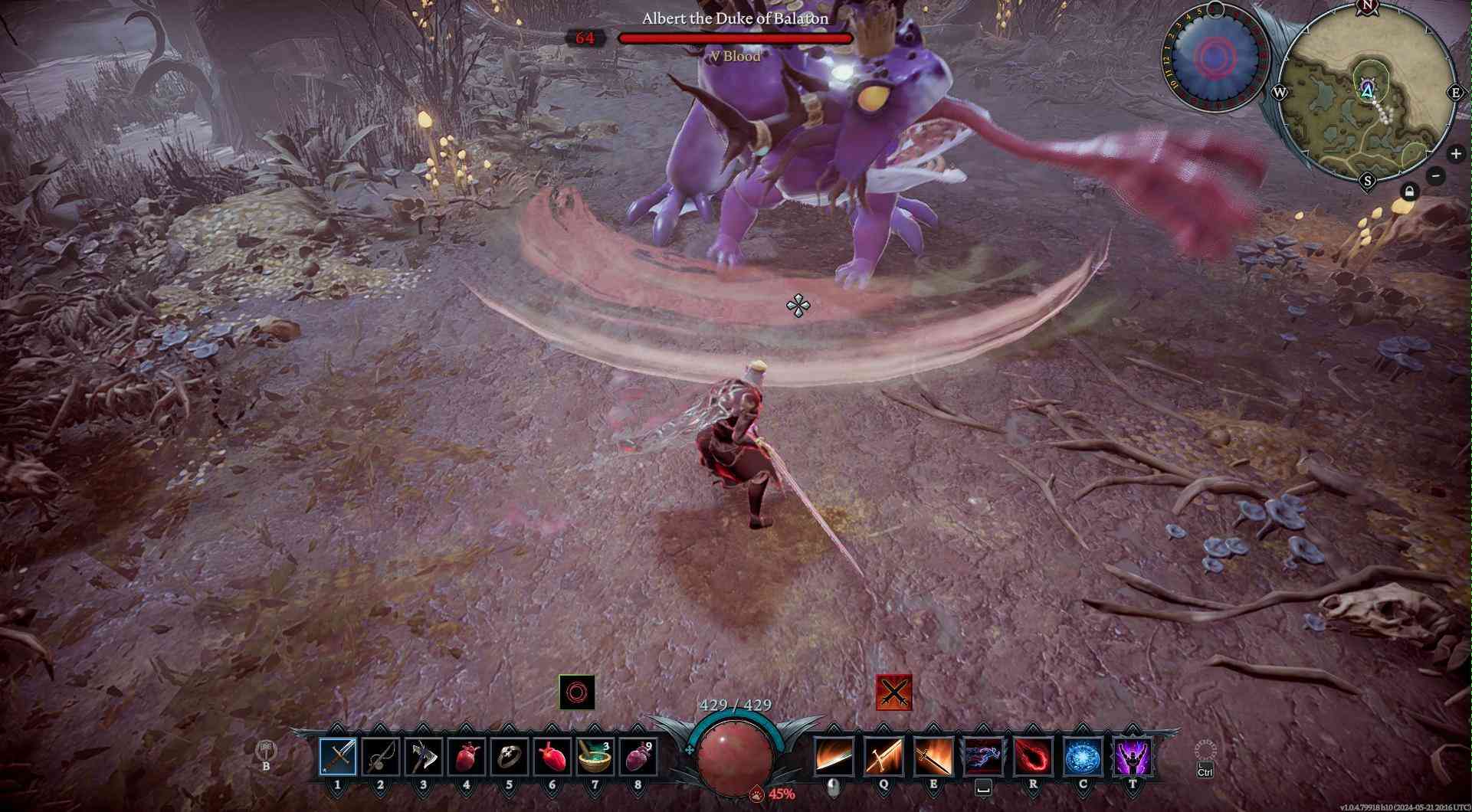 Block the Duke's attacks with your Bone Shield in V Rising!