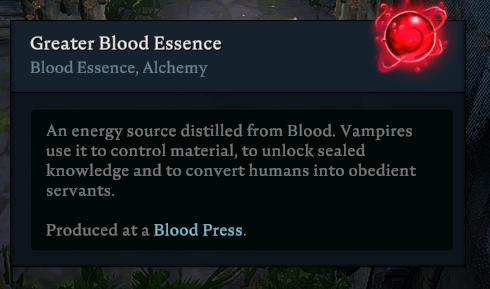 Craft Greater Blood Essence with Unsullied Hearts in V Rising!