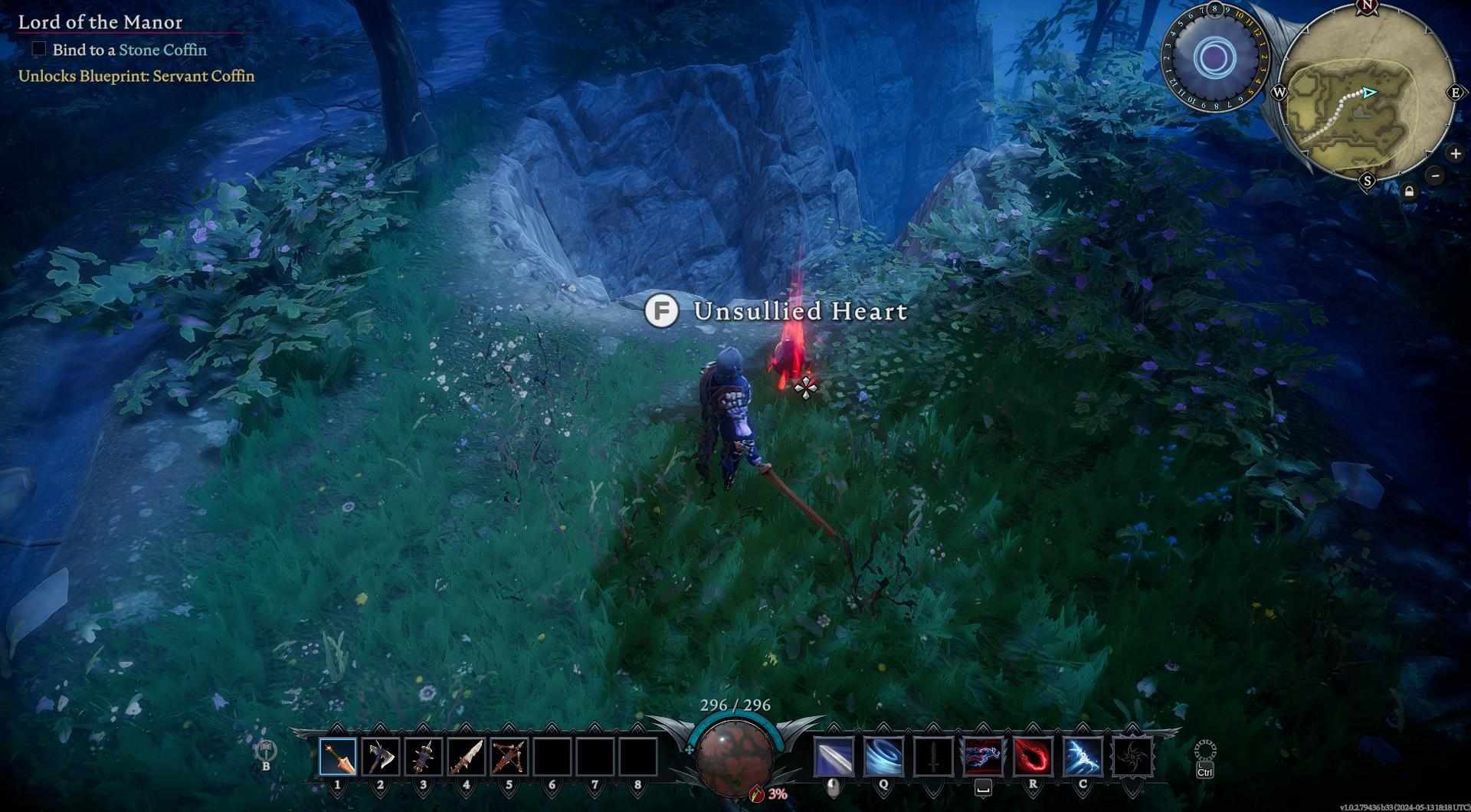 Explore various locations to find Unsullied Hearts in V Rising!