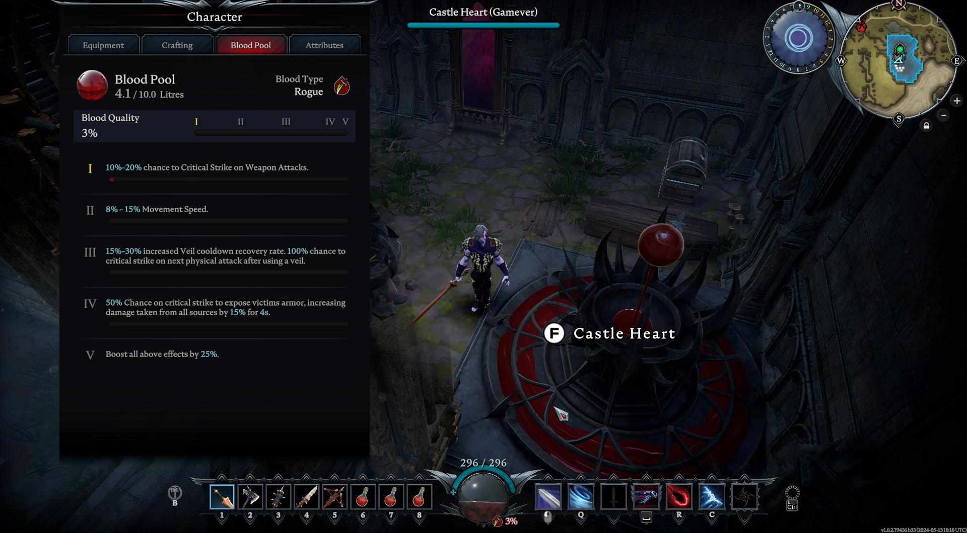 Exploit auto-heal mechanics in V Rising!