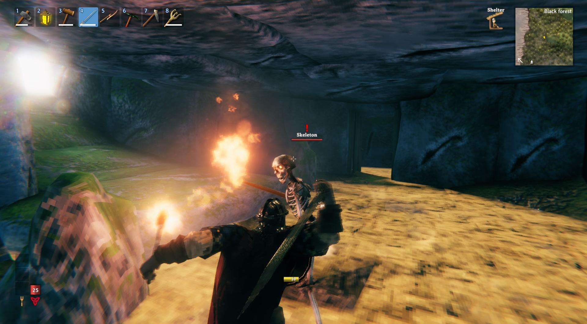 Equip your torch and venture into the depths in Valheim.