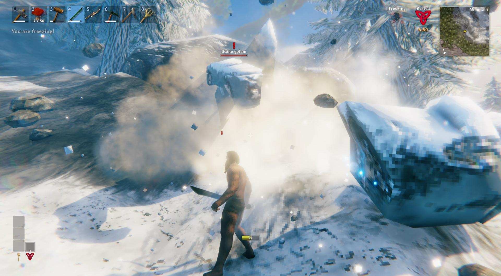 Confront formidable Stone Golems with confidence in Valheim.