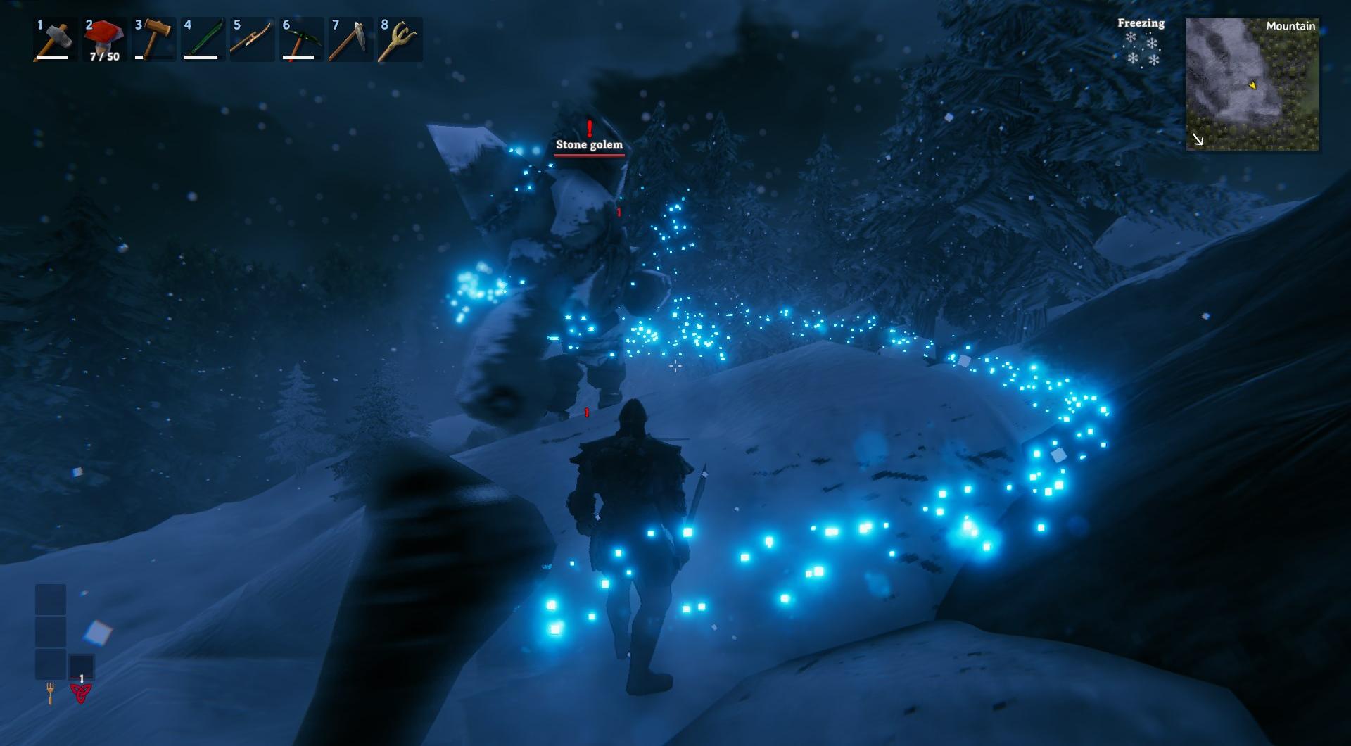 Defend against formidable Stone Golems in Valheim.