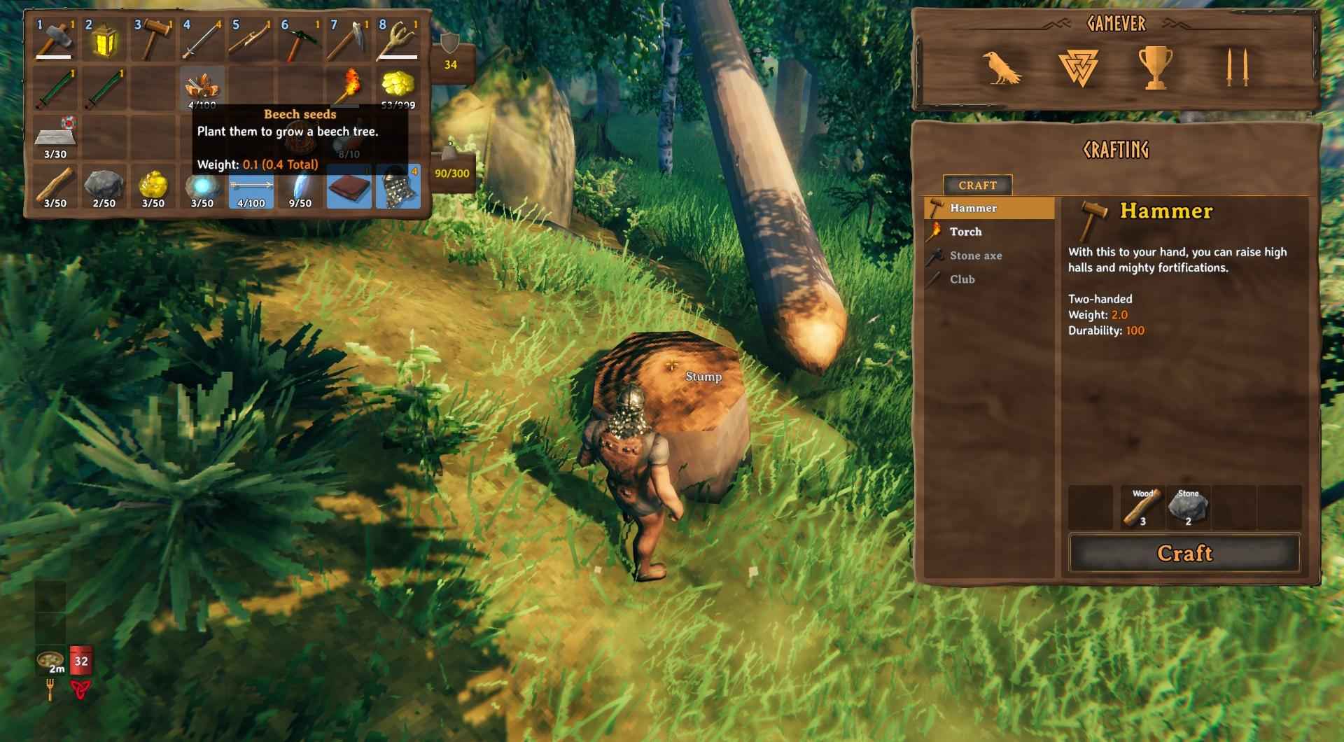 Erkunde verschiedene Biome, um eine Vielzahl von Baumsamen in Valheim zu finden.