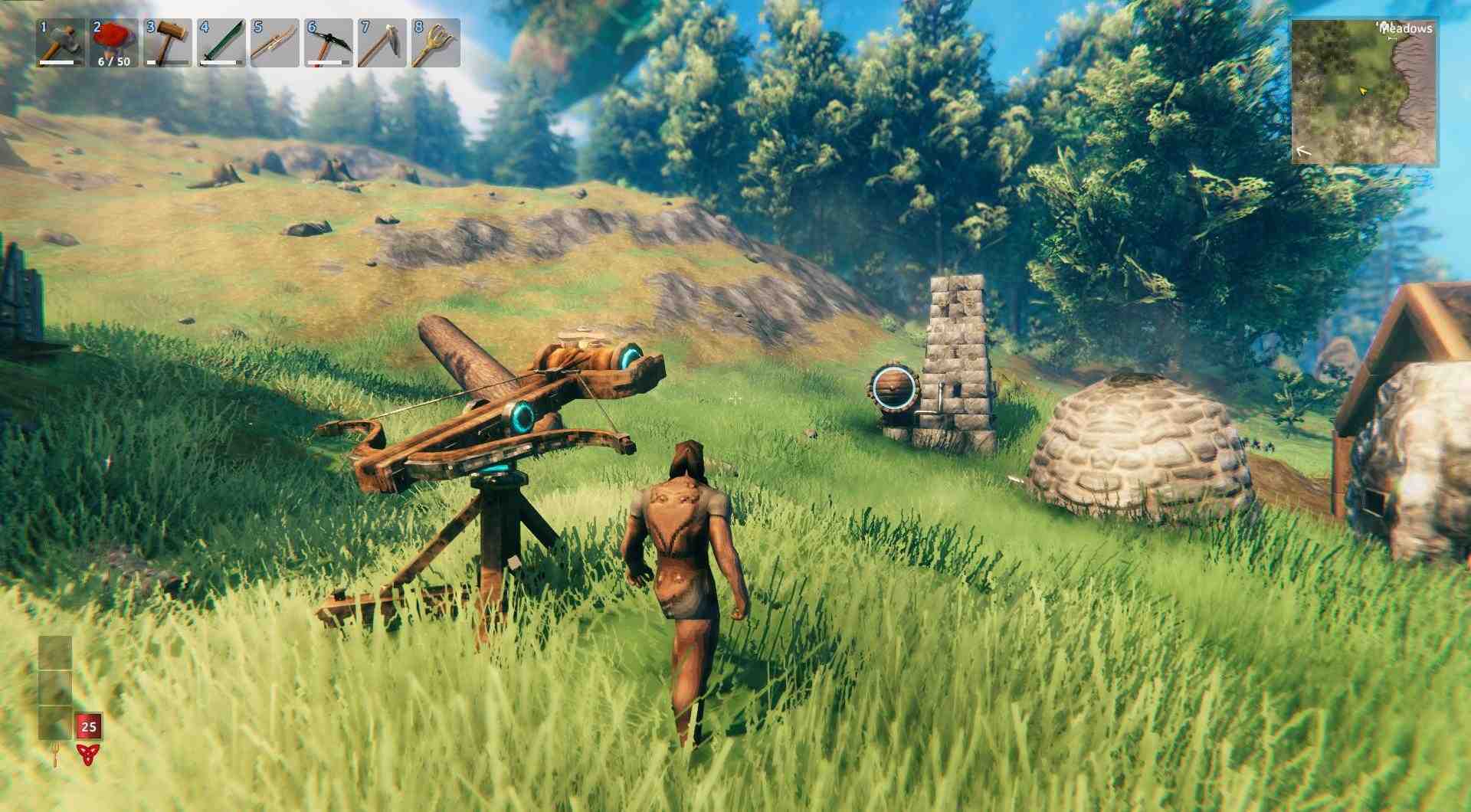 Errichte eine Balliste an deiner Basis, um sie automatisch in Valheim zu verteidigen.