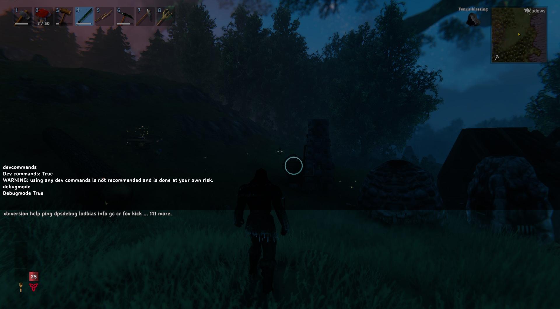 Gib 'debugmode' ein, um die Kartensichtbarkeit in Valheim umzuschalten.
