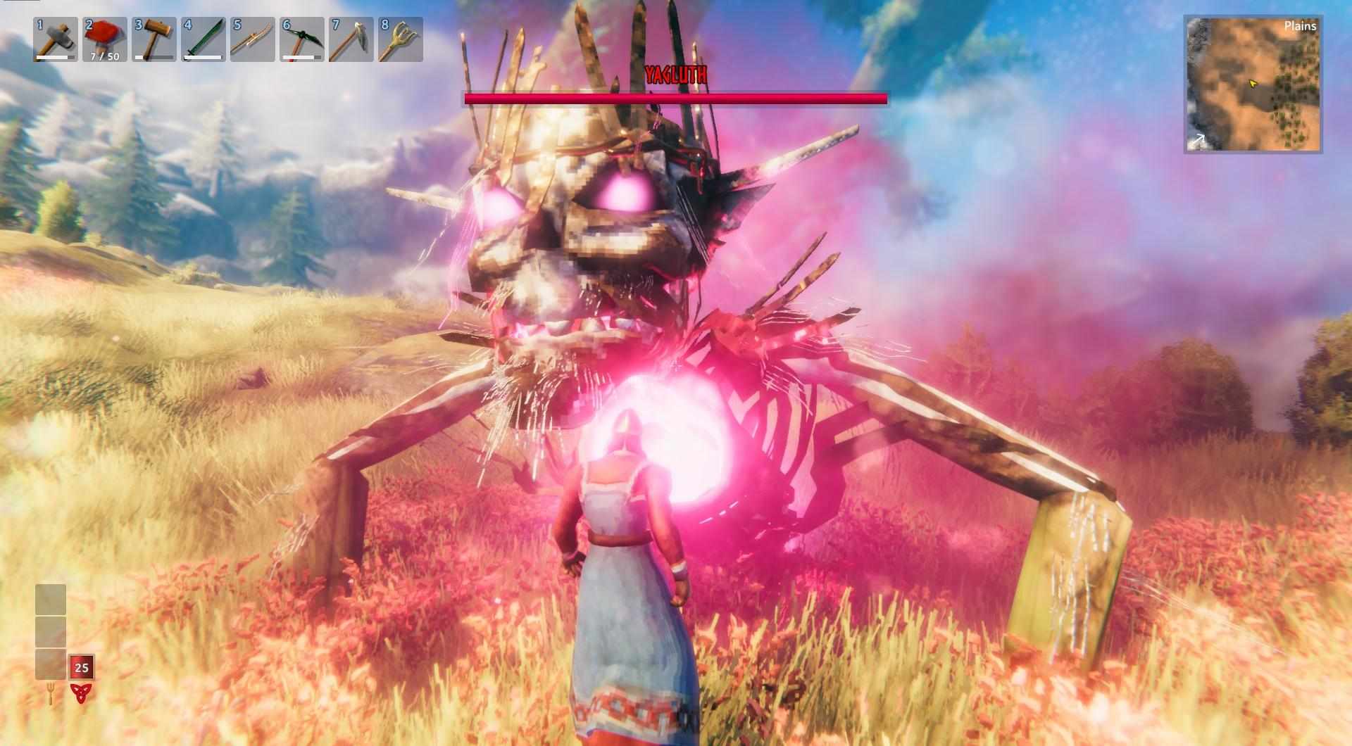 Besiege den Boss Yagluth, um Zugang zum Nebelland-Biom zu bekommen.