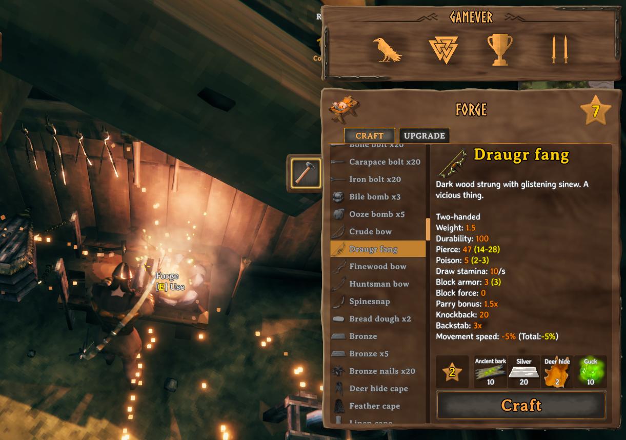 Stelle einen Bogen früh her, indem du eine clevere Taktik in Valheim anwendest.
