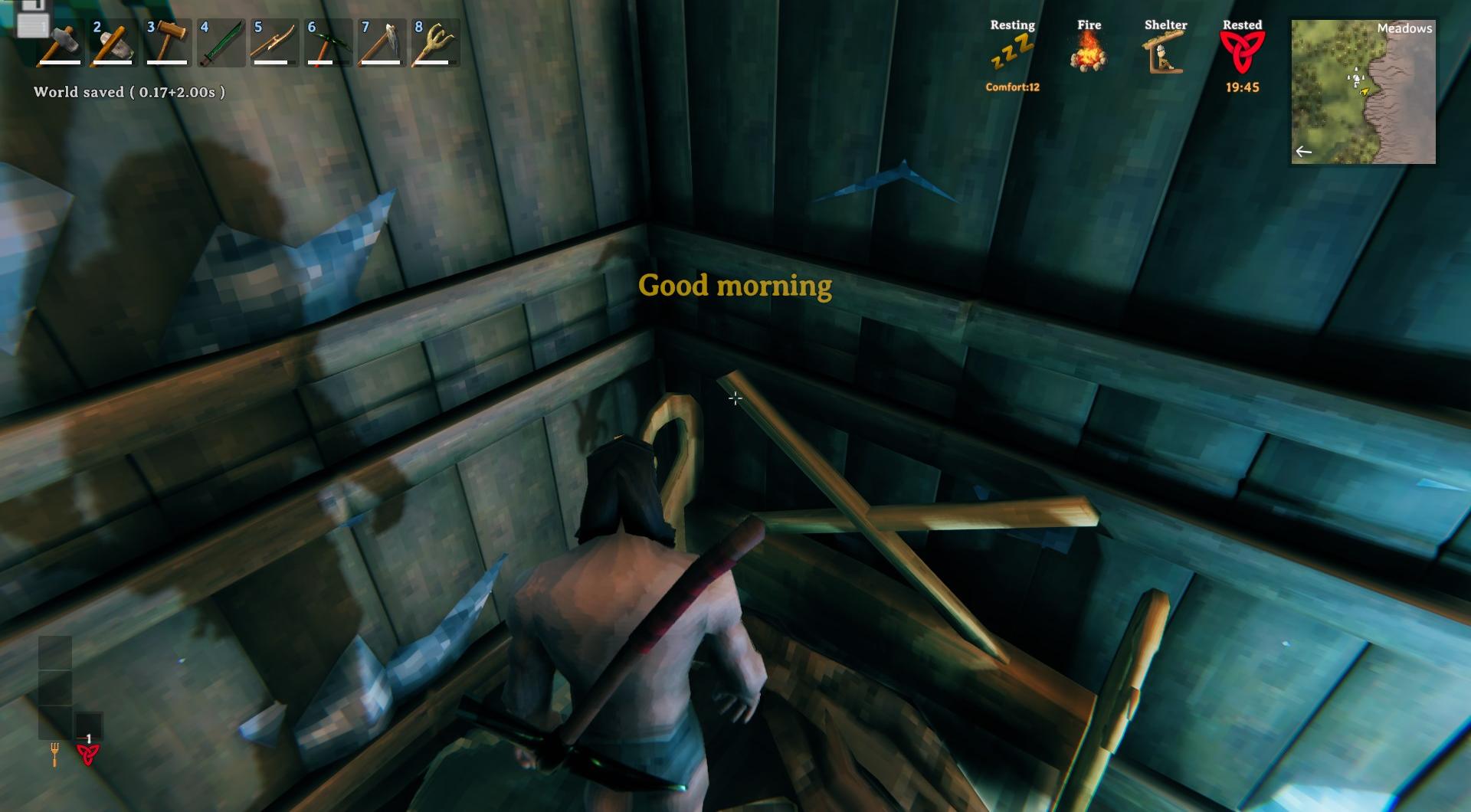 Betten dienen als Respawnpunkte nach dem Tod in Valheim.