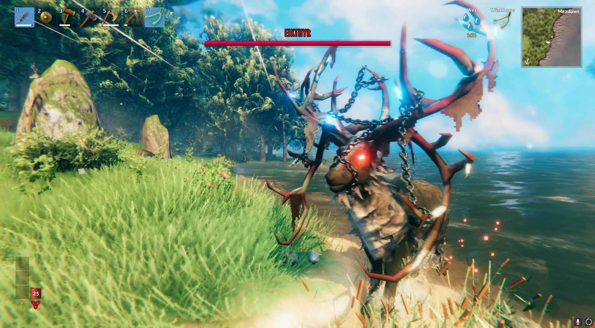 Der erste Boss in Valheim.