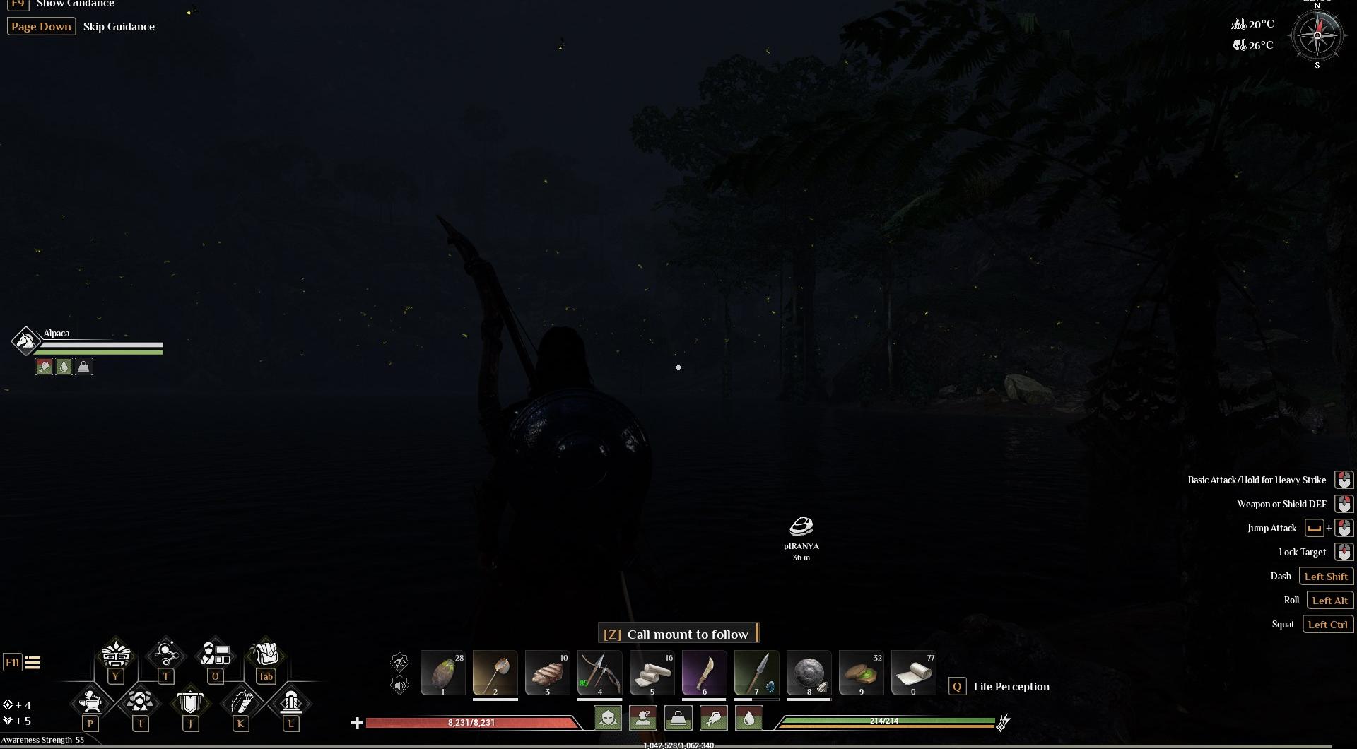 Explore the ponds and rivers at night in Soulmask