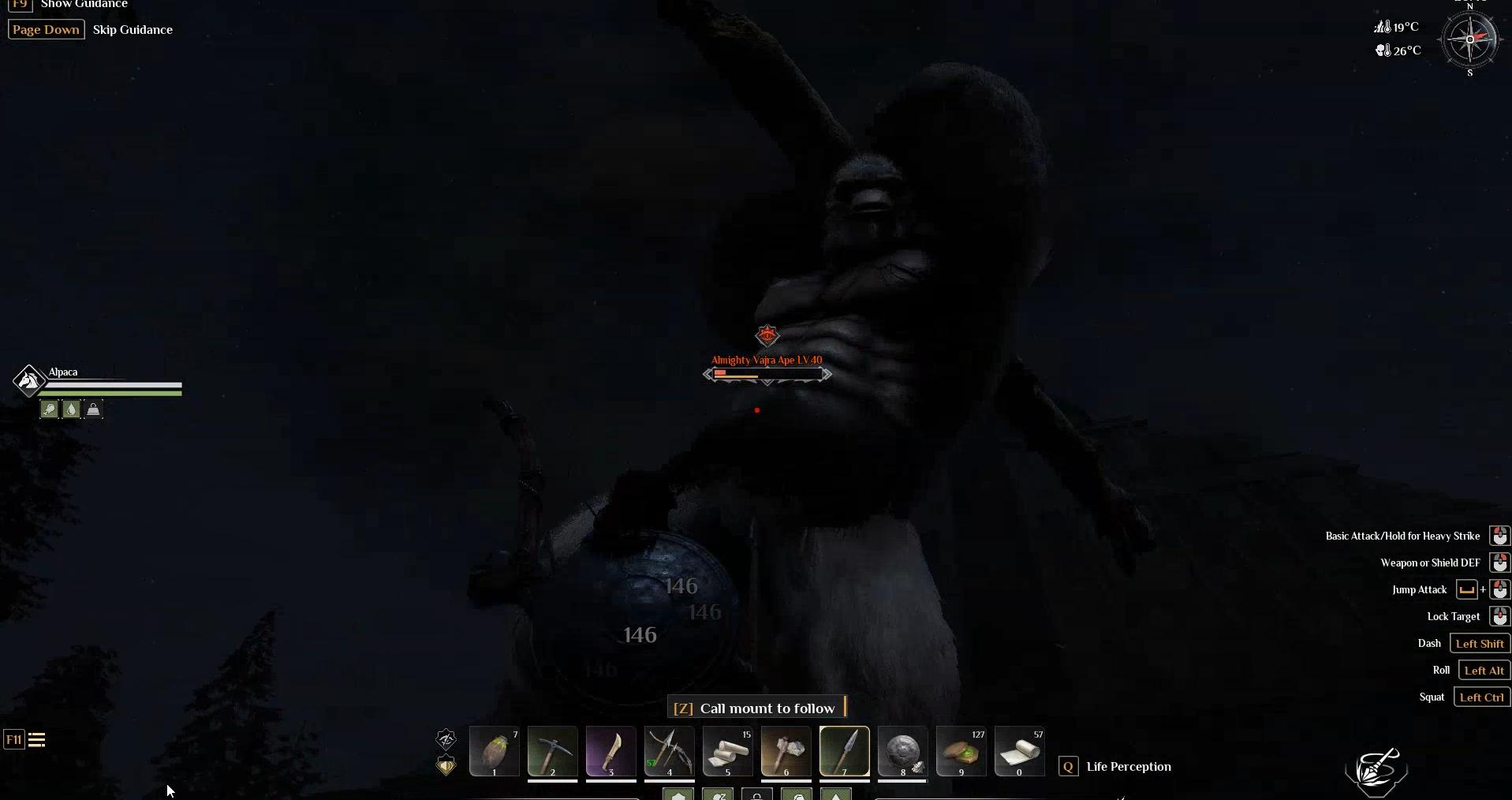 Dodge rock throws and tree hits in Soulmask.