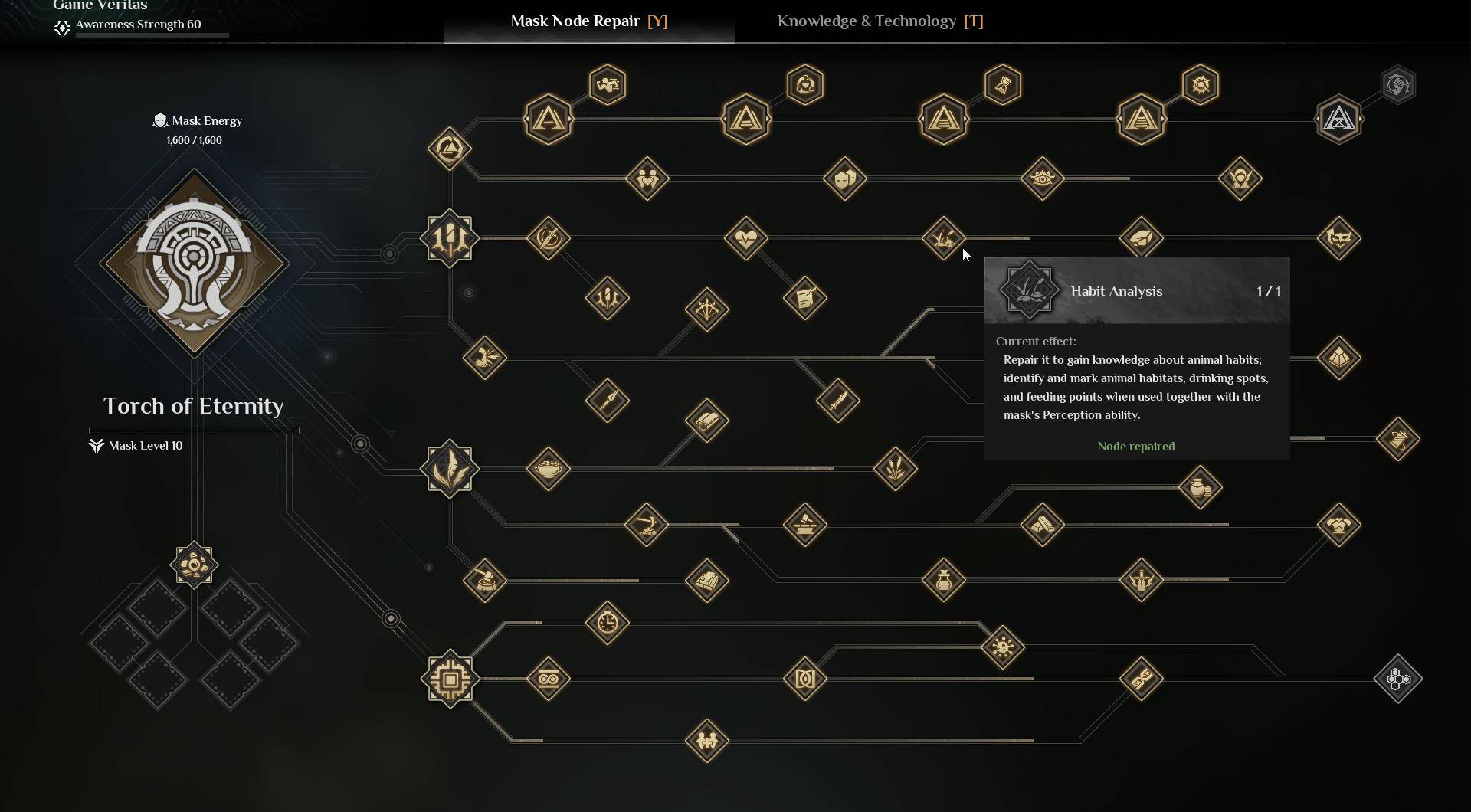 Unlock Habit Analysis Mask Node in Soulmask.