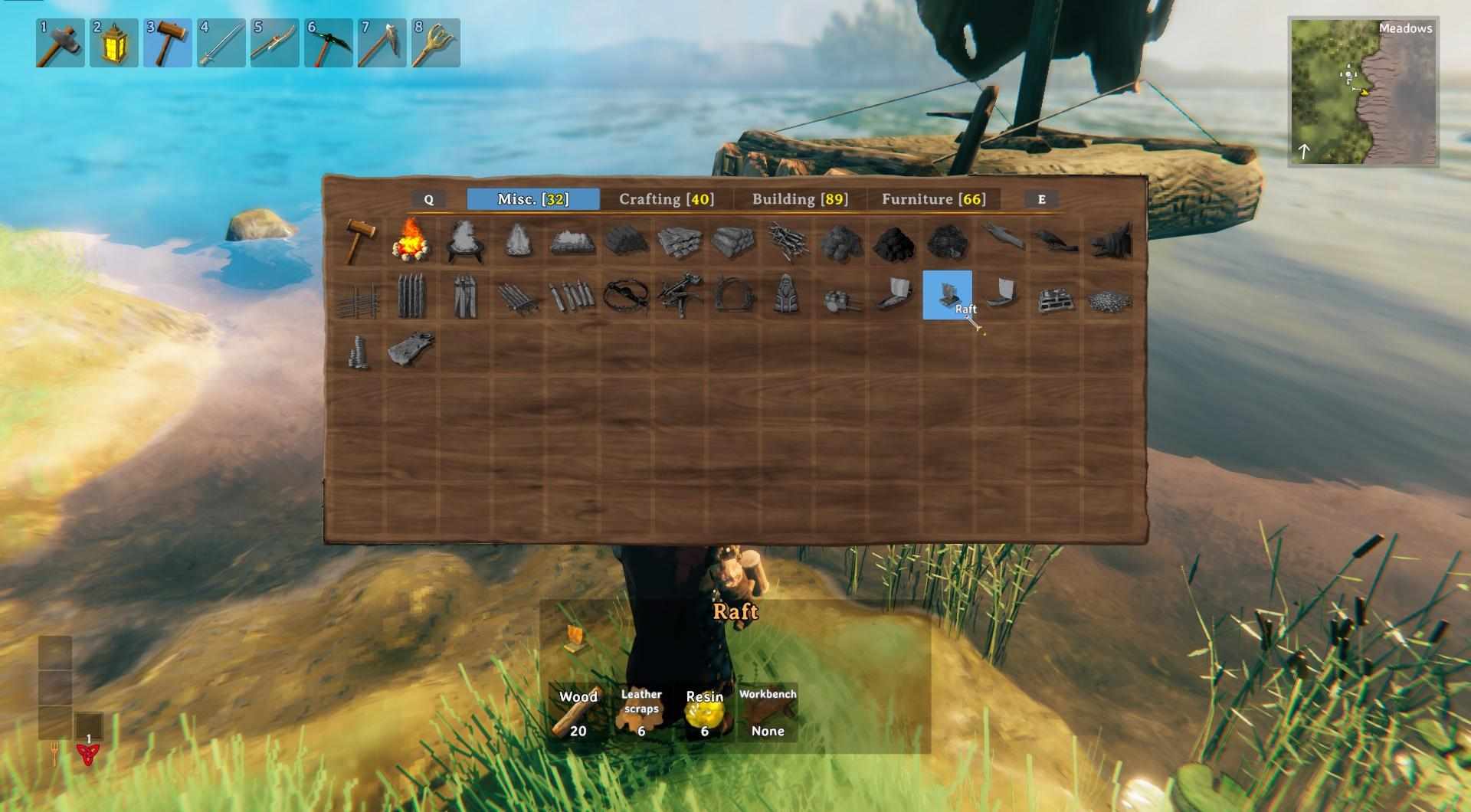 Baue dein Floß und stich in Valheim in See!