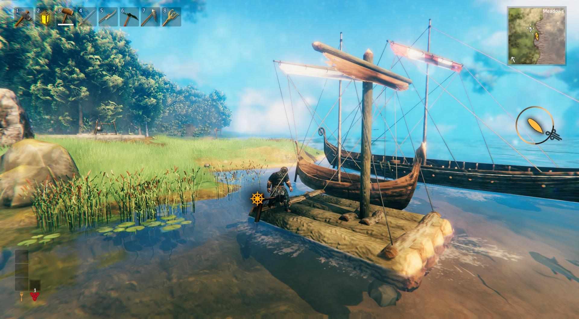 Beherrsche die Kunst des Segelns mit dem Wind in Valheim.