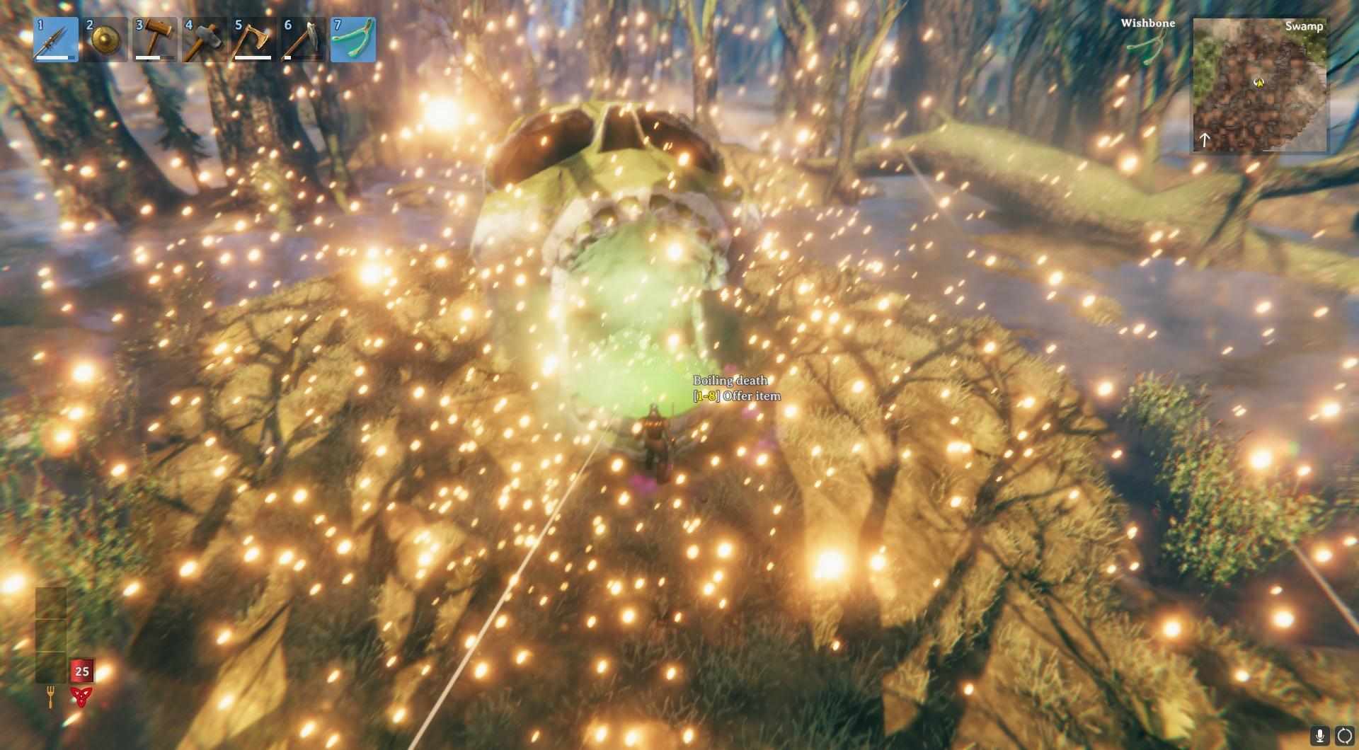 Beschwörung des Bosses in Valheim.