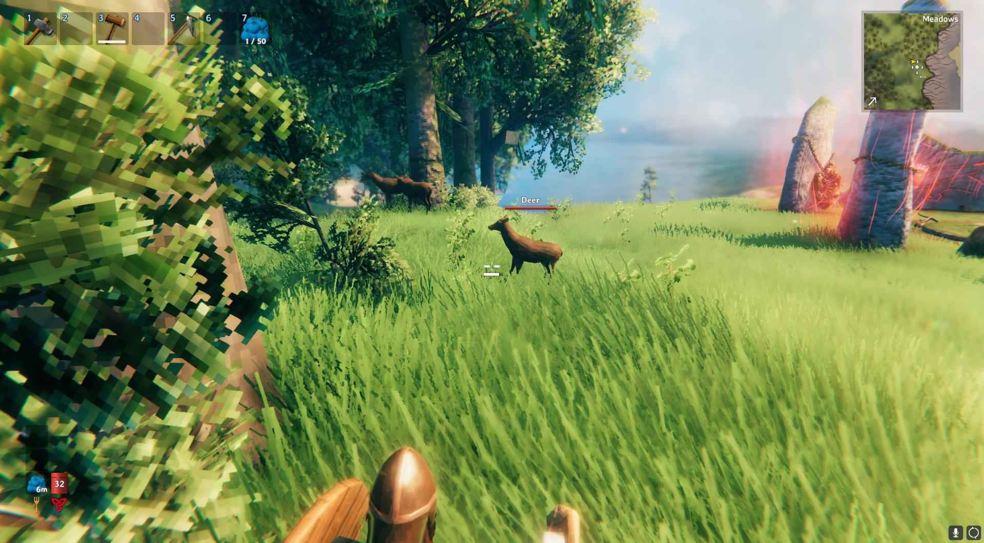 Jage Hirsche in Valheim.