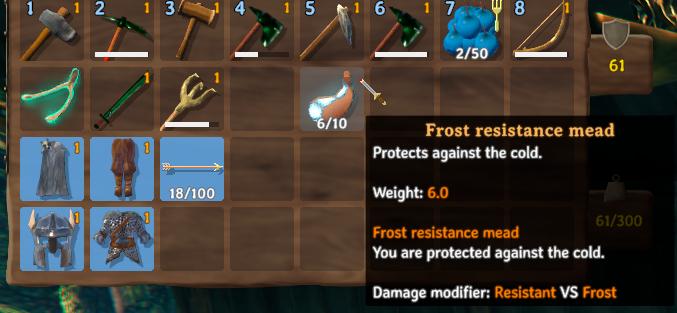 Frostwiderstand-Mead in Valheim.
