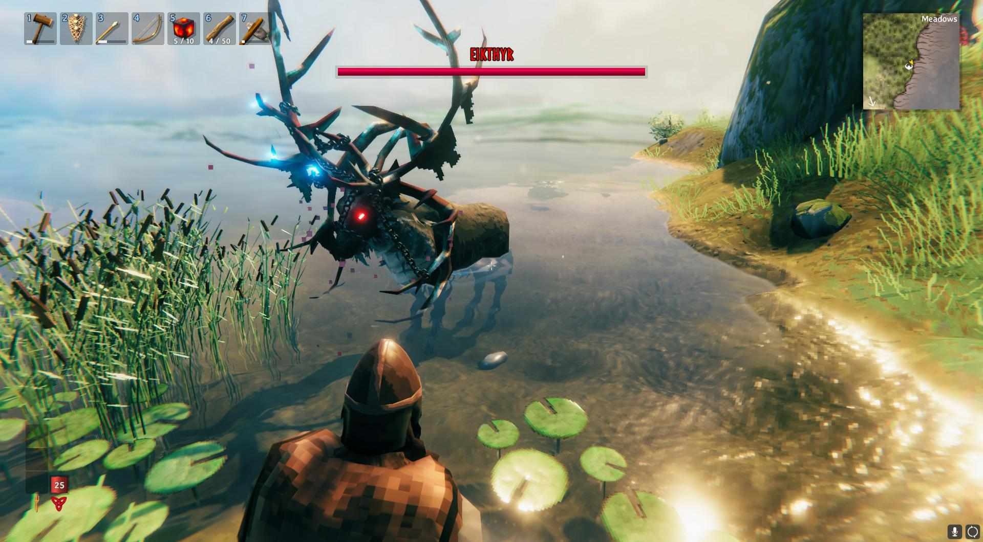 Der erste Boss in Valheim.