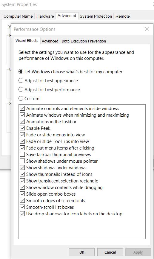Stelle den virtuellen Speicher auf den geeigneten Wert ein, der zu deinem PC passt.