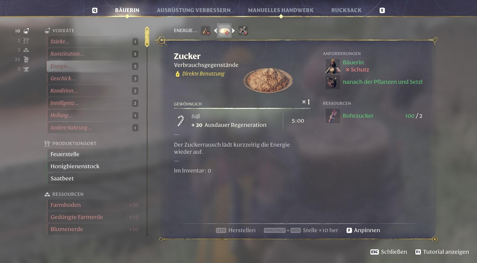 Stelle Zucker mit nur 2x Rohrzucker her.