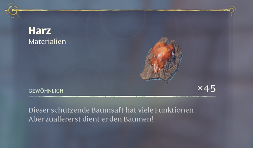 Finde und sammle Harz in Enshrouded.