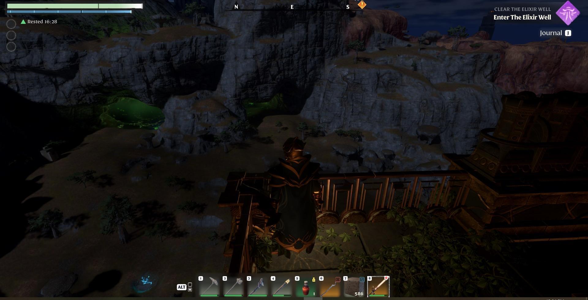 Finde Alchemistische Grundstoffe in Nomad Highlands.