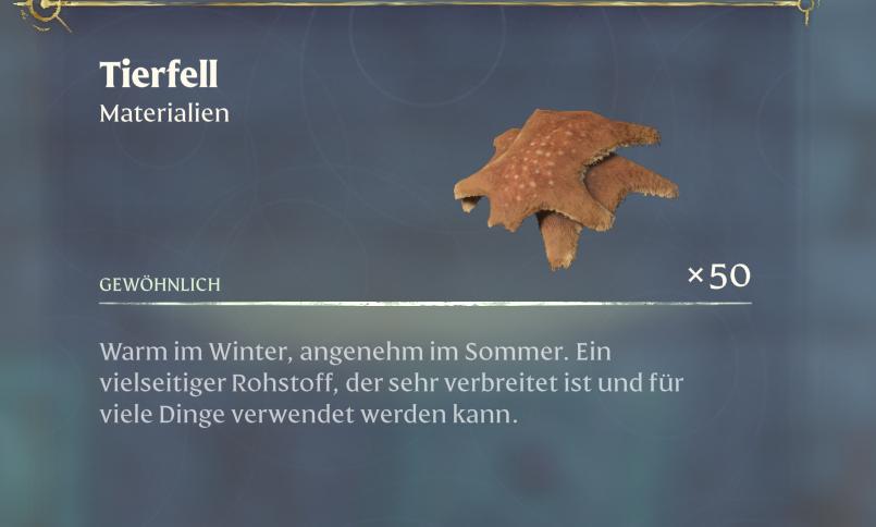Sammle Tierfell in Enshrouded.