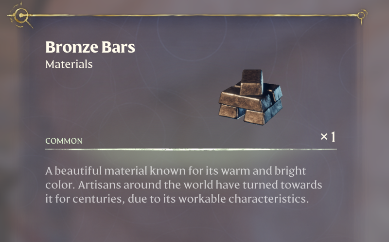 Crafte Bronzebarren in Enshrouded.