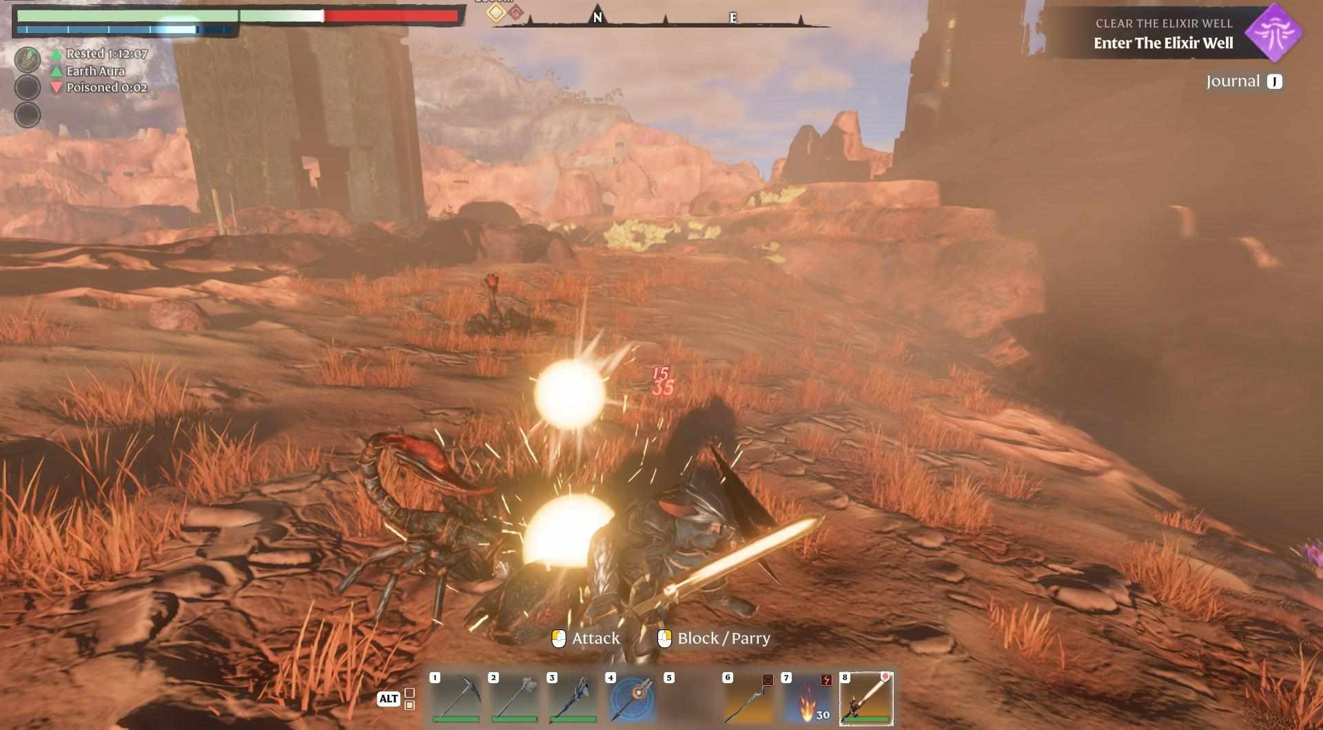 Besiege Skorpione, um Giftsack in Enshrouded zu erhalten.