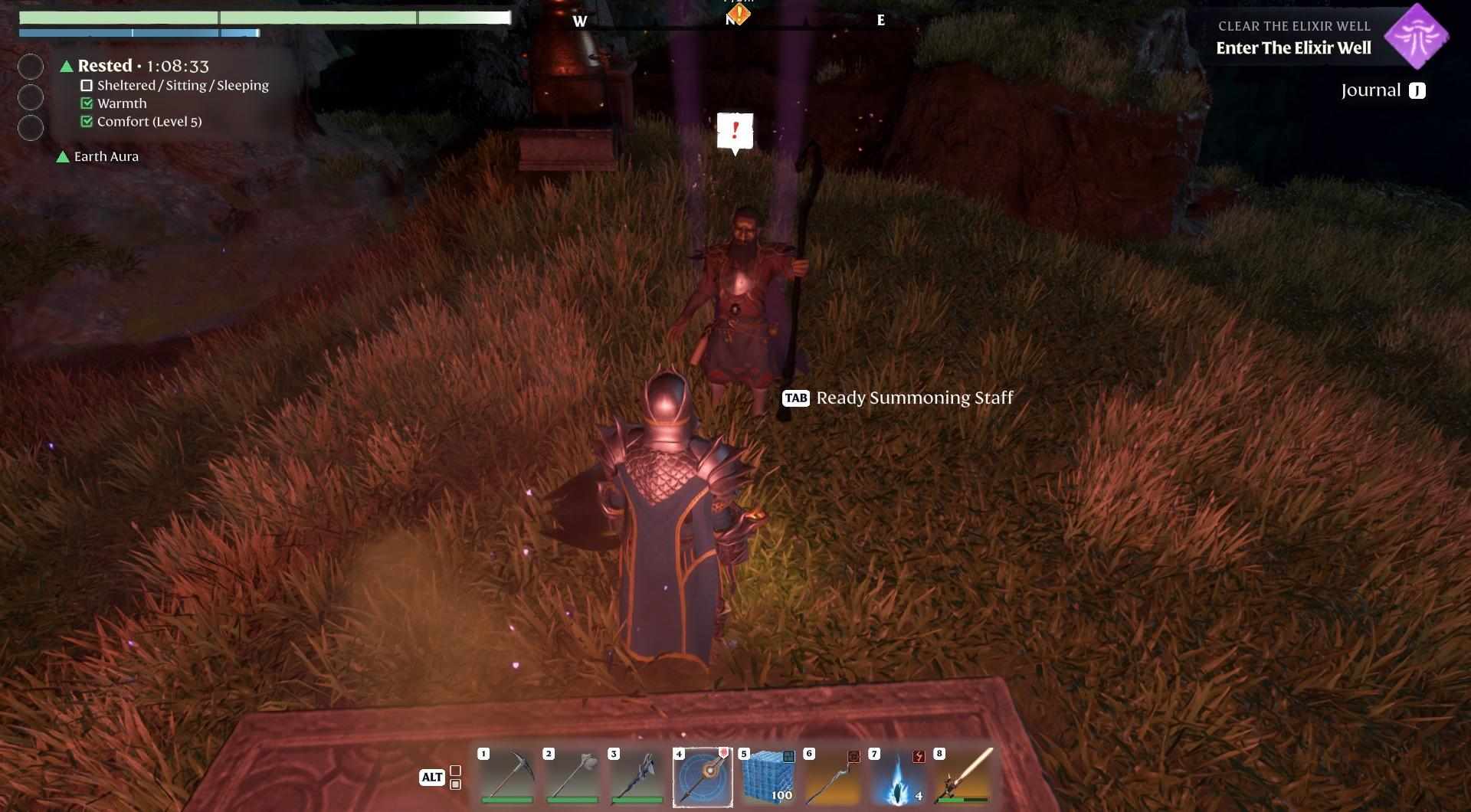 Rufe den Alchemisten in Enshrouded herbei.