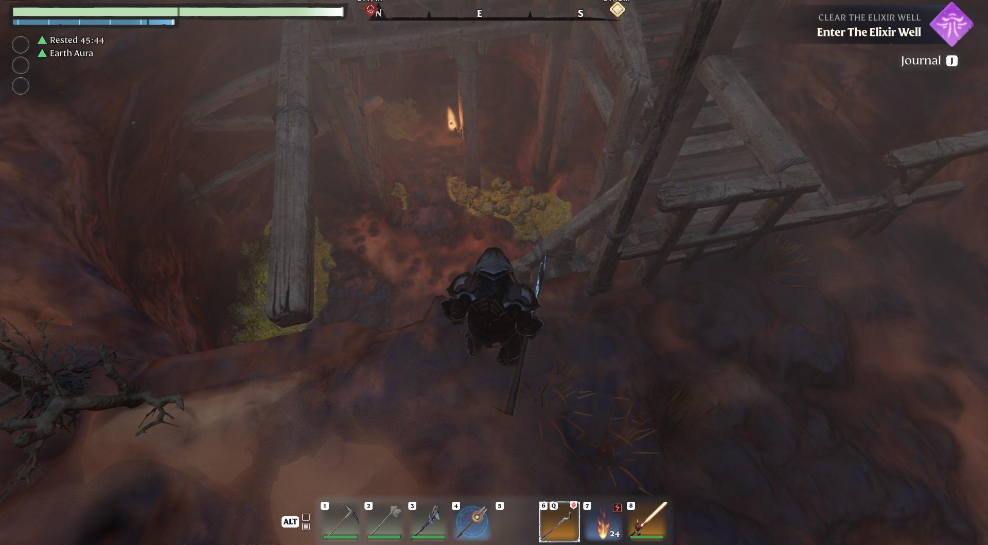 Starte deine Schwefelabbauexpedition vom Kindlewastes Ancient Spire aus.