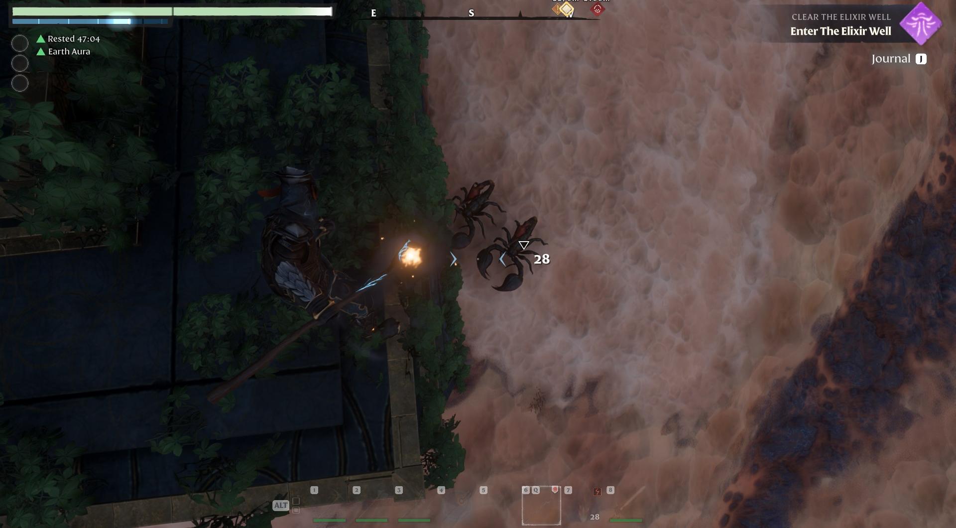 Sei vorsichtig mit Skorpionen und Drachen in Enshrouded.
