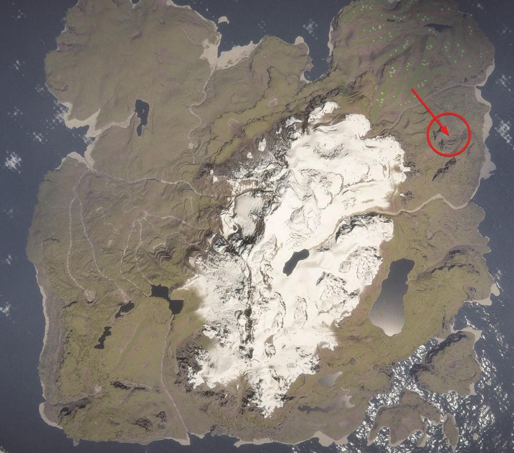 Erkunde den Nordosten der Karte, um das verlassene Dorf zu finden.