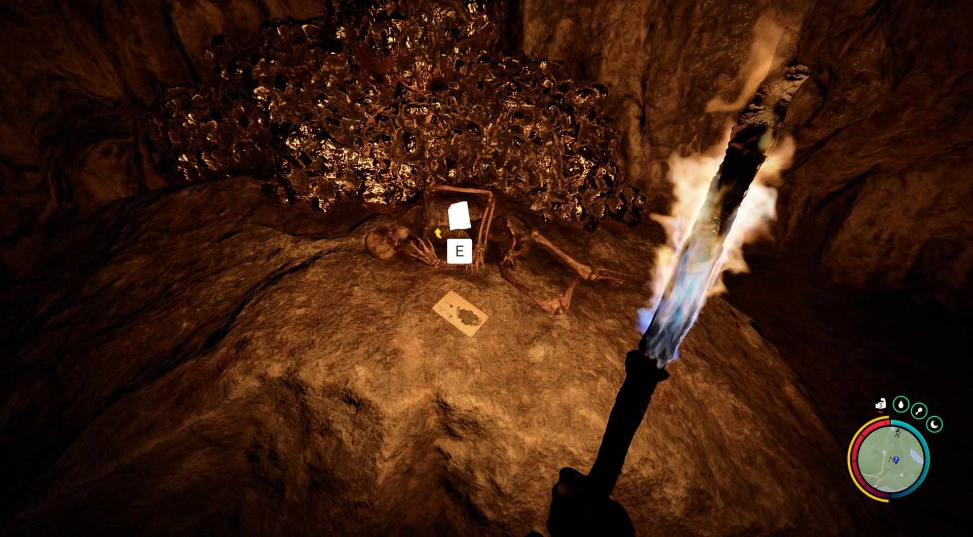 Im Inneren der Höhle nach rechts drehen.