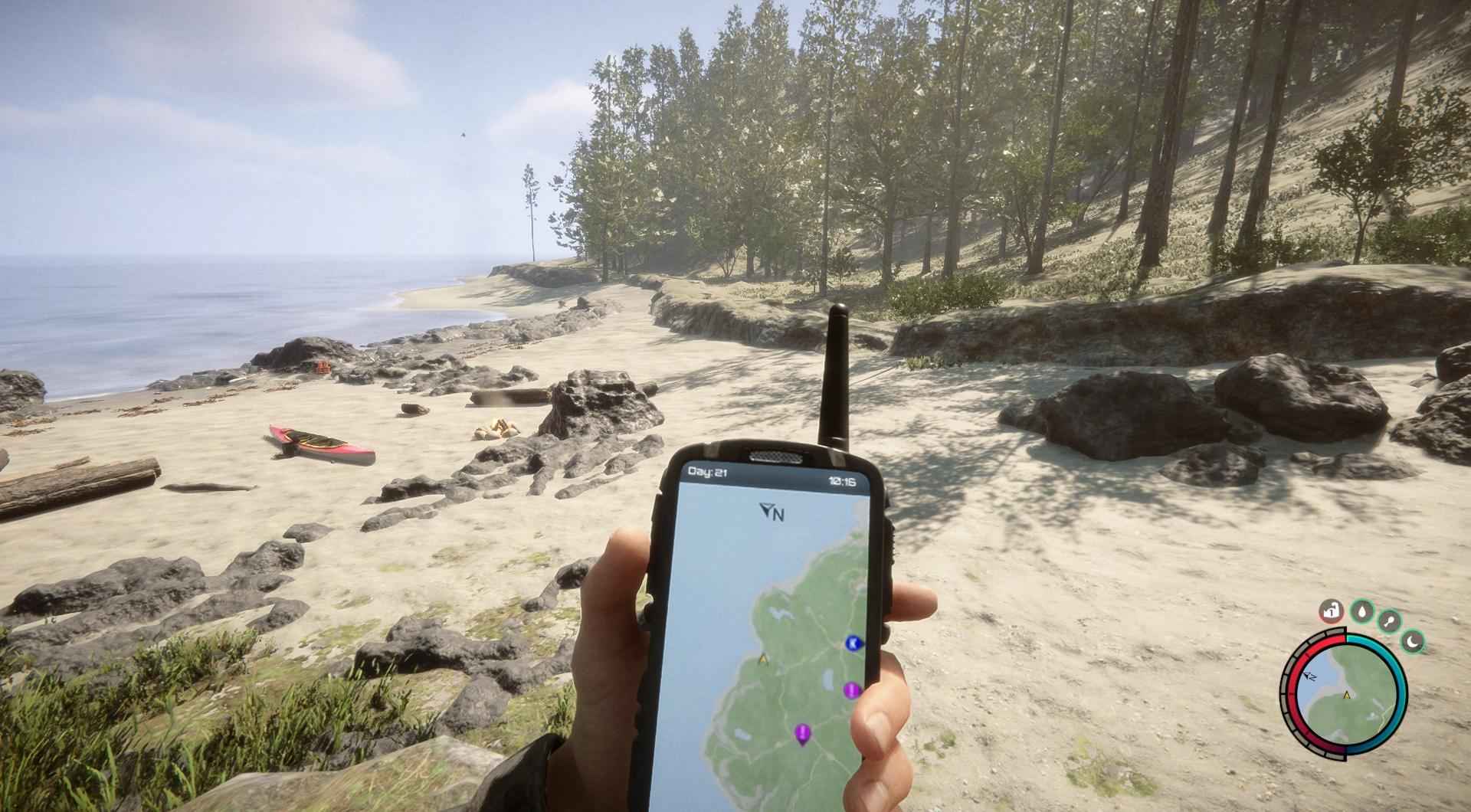 Finde den Tarnanzug in der Nähe des ruhigen Strandes, der Virginia in die Wildnis integriert.
