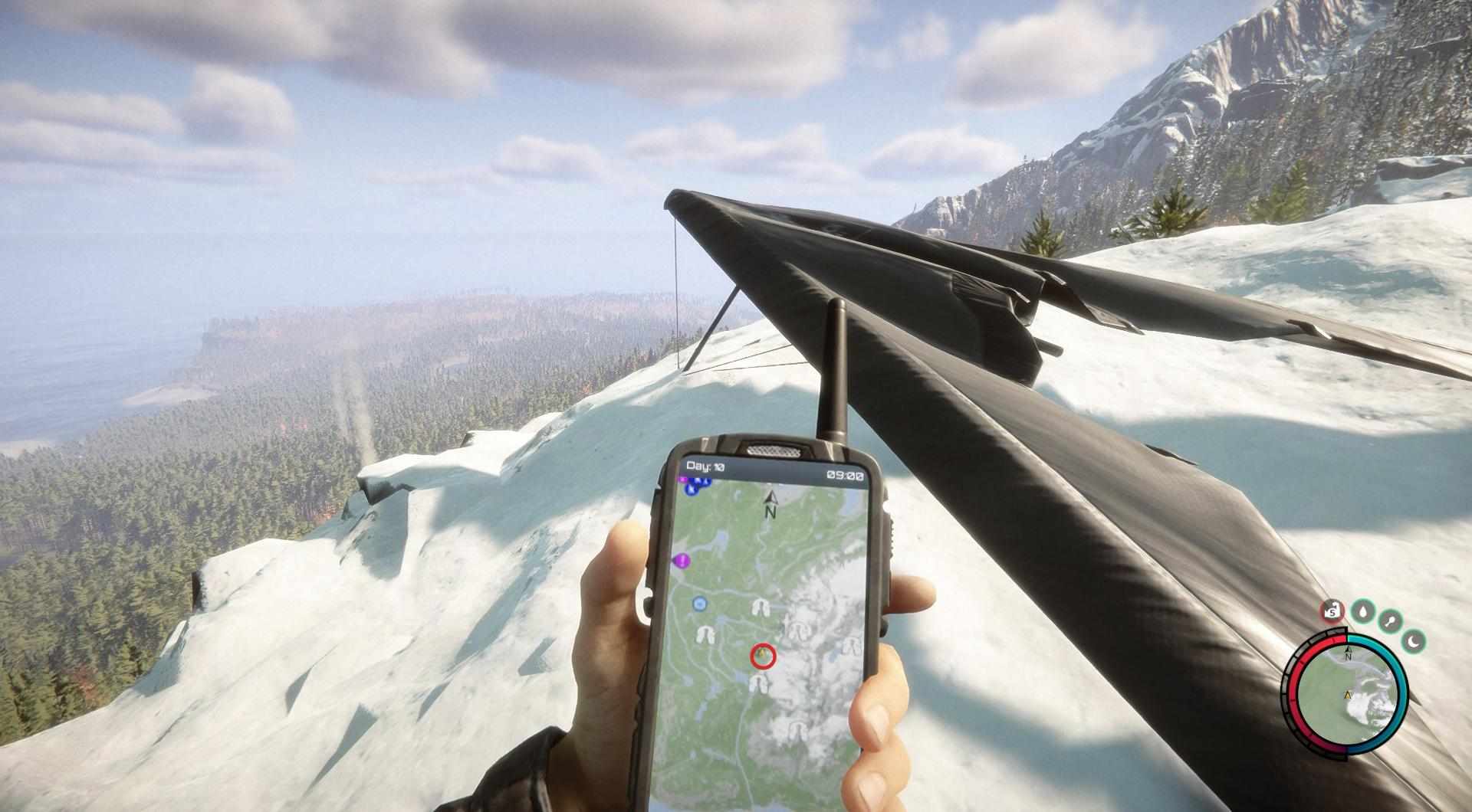 Verwende Karten und GPS, um Drachenflieger genau zu lokalisieren.