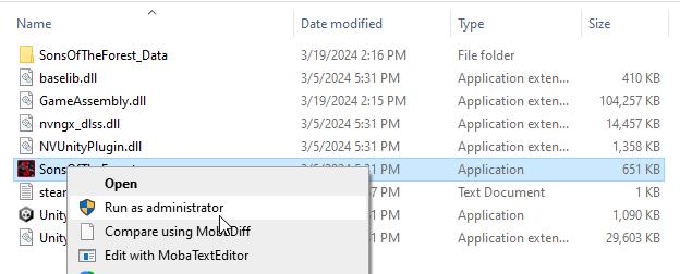 Du findest die ausführbare Datei im Ordner Users/SteamLibrary/steamapps/common/Sons Of The Forest.