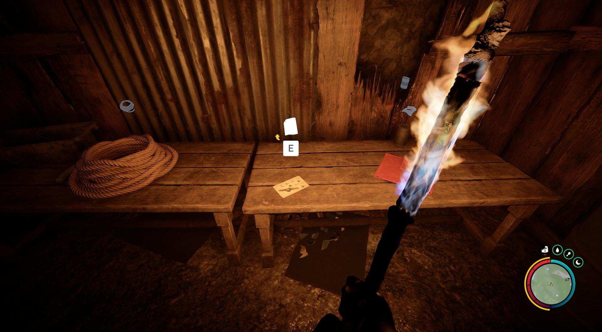Entdecke den Multi Trap Blueprint auf einem Tisch innerhalb der Höhle.